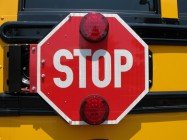 red means stop on a school bus