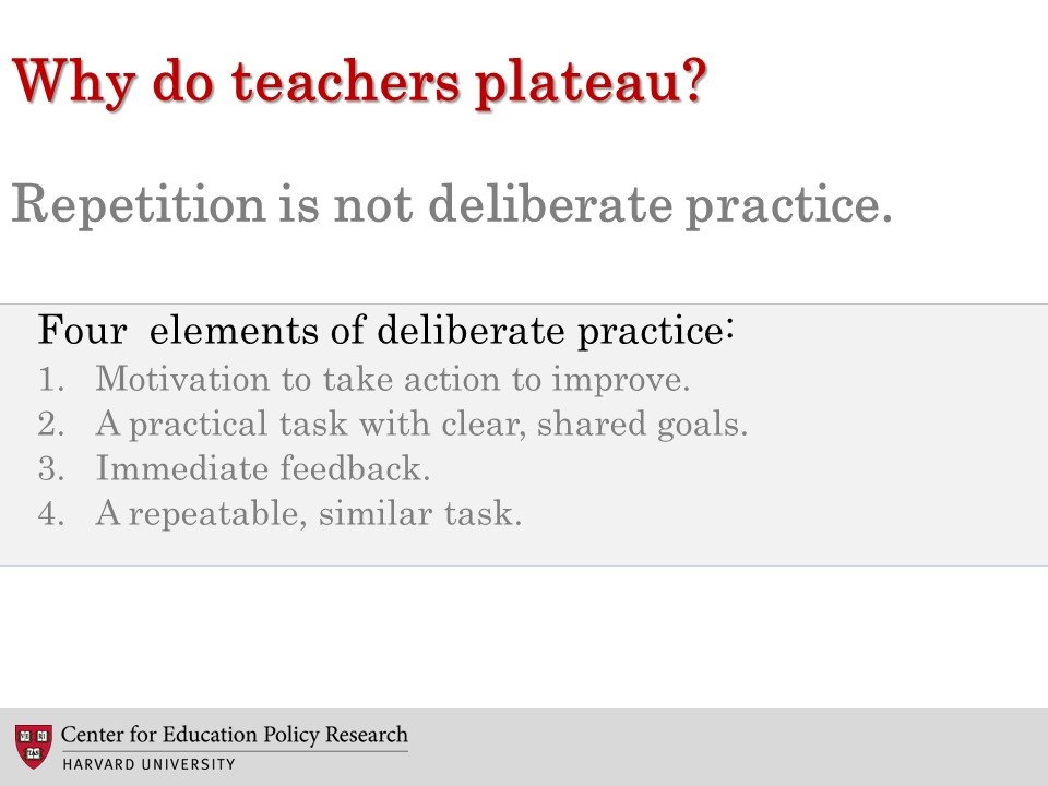 repetition is not the same as deliberate practice for teacher professional development