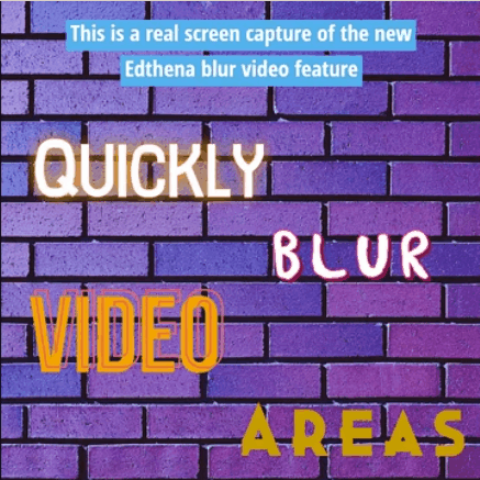 example showing how to blur part of a video using Edthena video observation platform