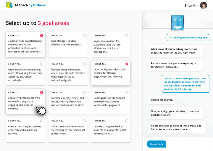 AI Coach for Teacher PD | Instructional Coaching | Edthena