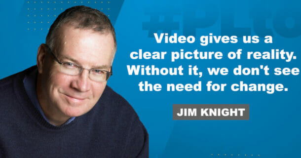 picture of Jim Knight with quote about using video for post about professional development for coaches