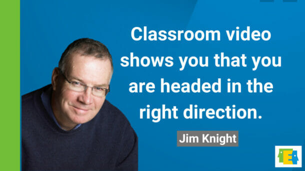 photo of Jim Knight with text about addressing teacher burnout with classroom video