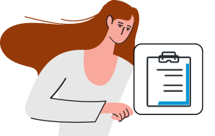woman holding clipboard