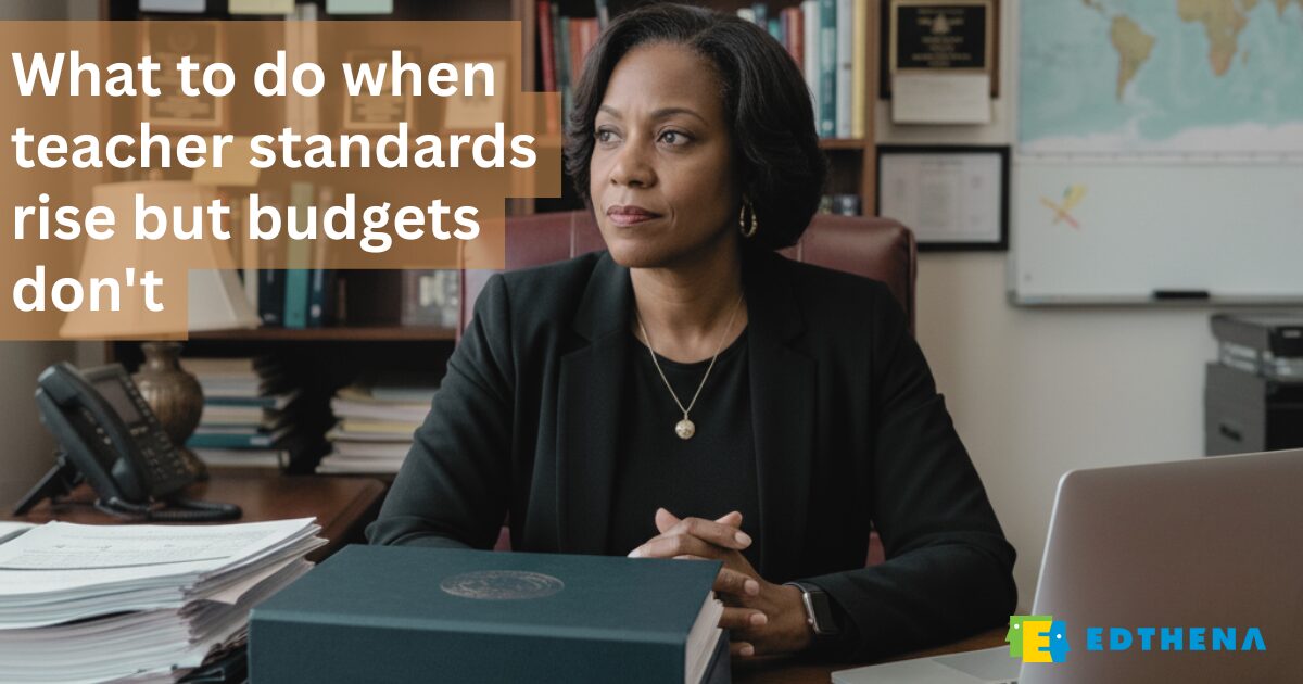 What to do when teacher-standards rise but budgets don't