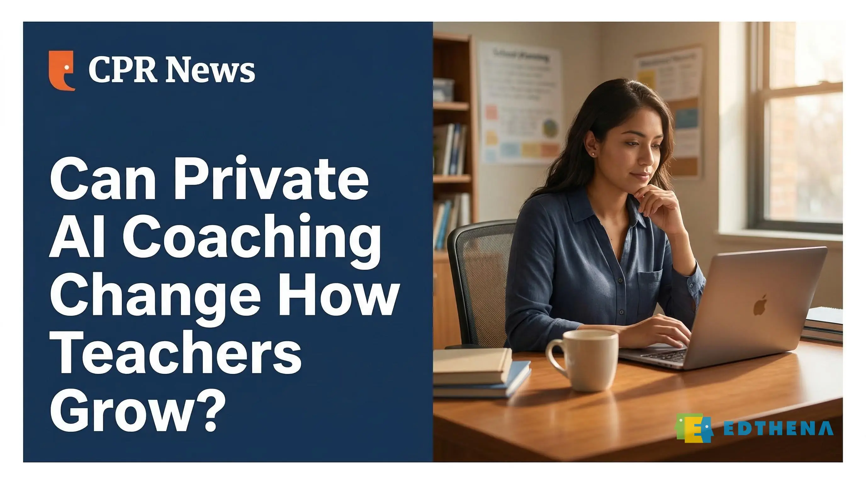 Private AI Coaching for Teachers -- CPR News Feature CPR News feature on private AI coaching for Colorado teachers, with headline asking whether AI coaching can change how teachers grow