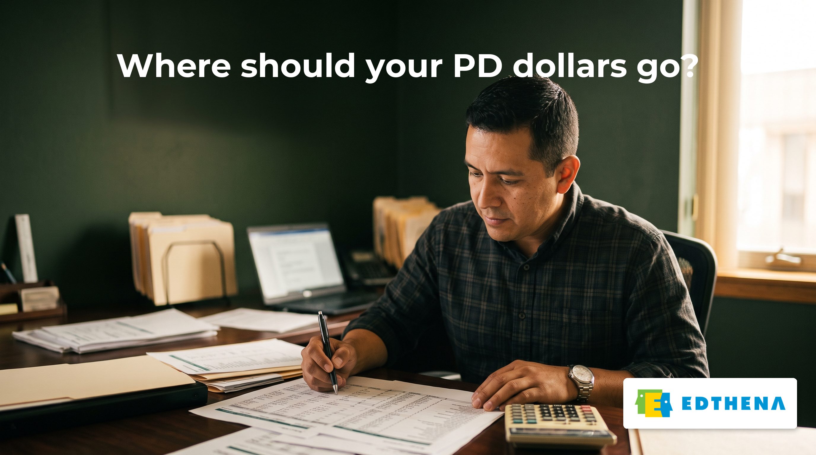 Fall professional development budgeting: where should your PD dollars go? Fall professional development budgeting illustration asking where should your PD dollars go